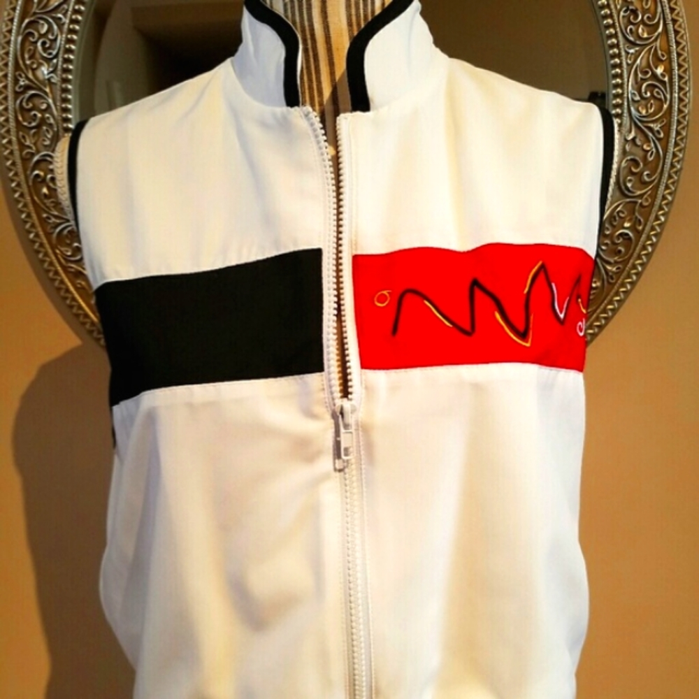 Lilly's of Beverly Hills Red, White & Blue Sports Zip Vest